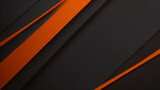 オレンジと黒の線と形を持つ、幾何学的な抽象的な広い水平バナー。色付きのモダンでスポーティな明るい未来的な水平抽象的な広い背景。ベクトル図
