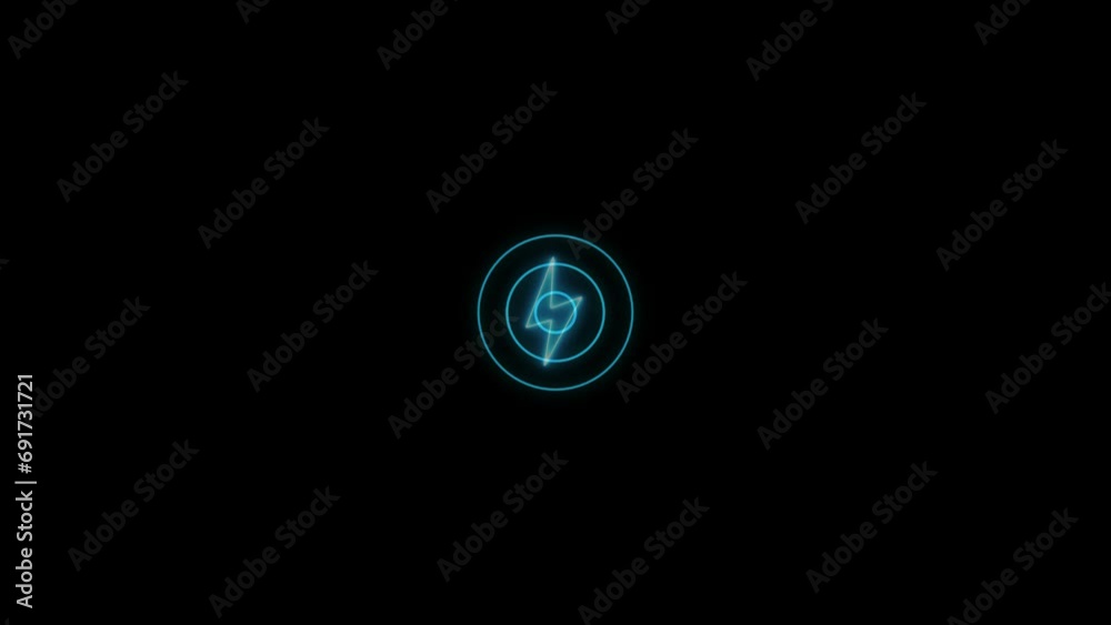Abstract glowing neon charging animation 4k Abstract glowing neon charging animation 4k
