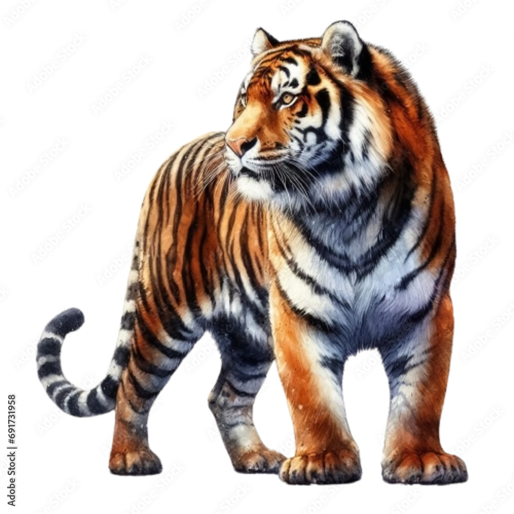 tiger watercolor Clipart