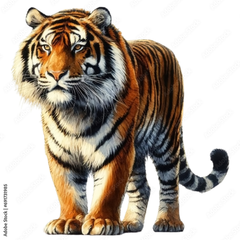 Fototapeta premium tiger watercolor Clipart