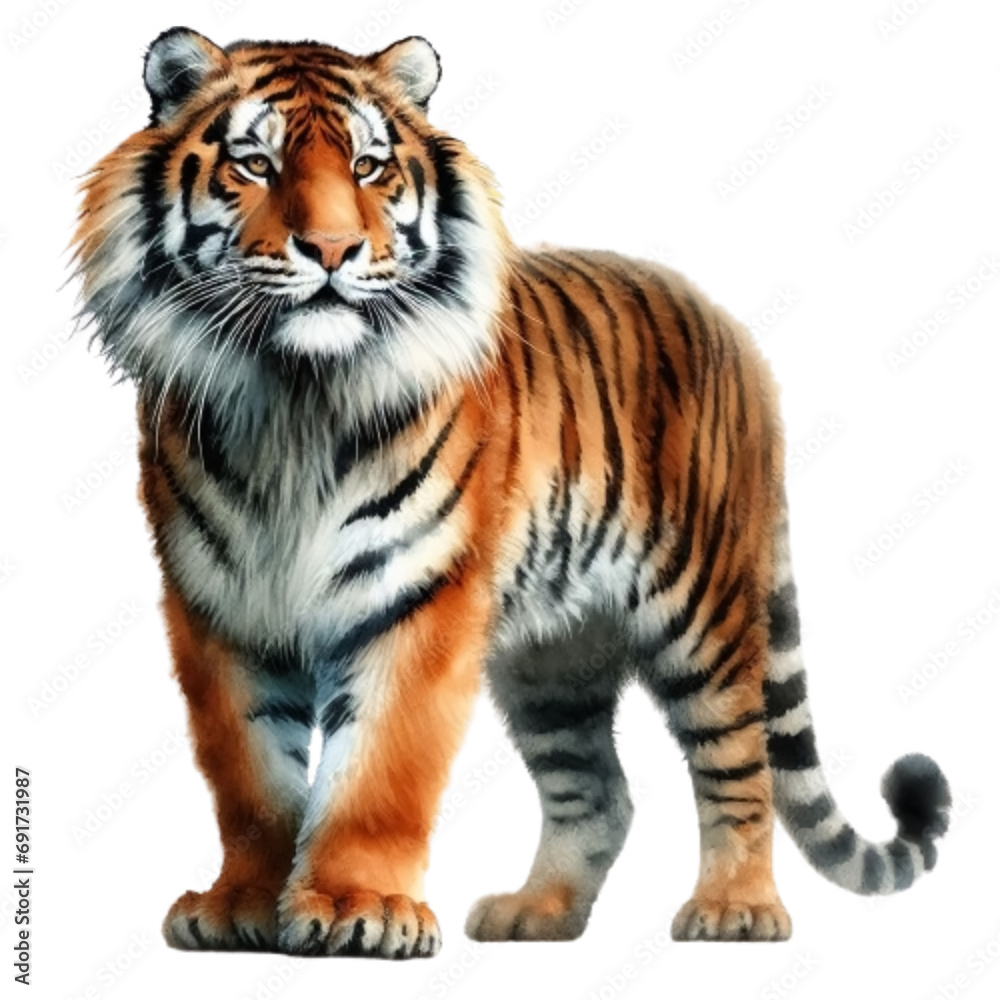 Fototapeta premium tiger watercolor Clipart