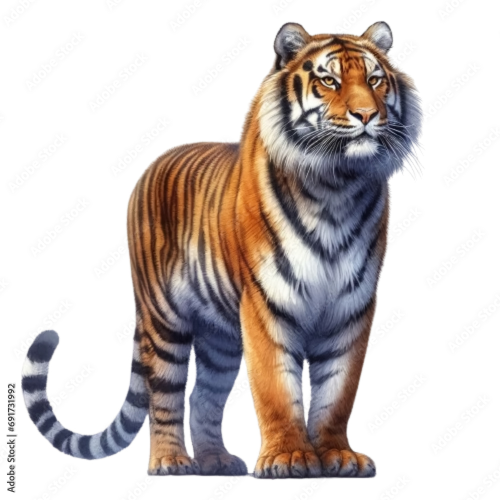 Obraz premium tiger watercolor Clipart