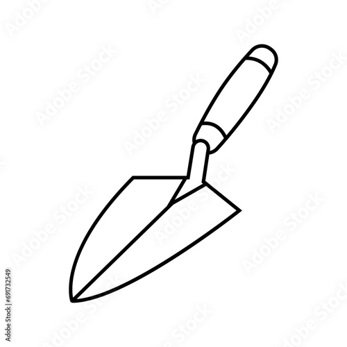 bricklayer trowel civil engineer line icon vector. bricklayer trowel civil engineer sign. isolated contour symbol black illustration