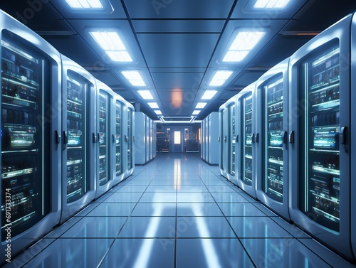 server room data center wit...