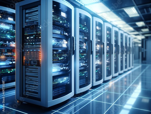 server room data center wit...