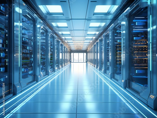 server room data center wit...