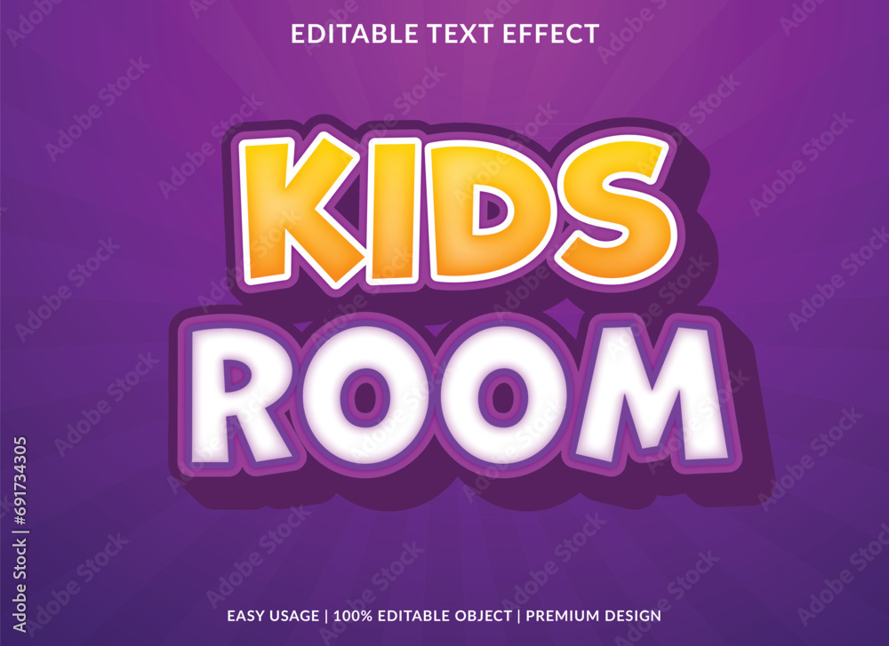 kids room editable text effect template use for business brand and logo kids room editable text effect template use for business brand and logo