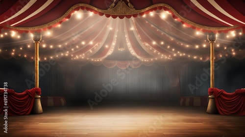 Circus frame background circus tent background with copy space photo