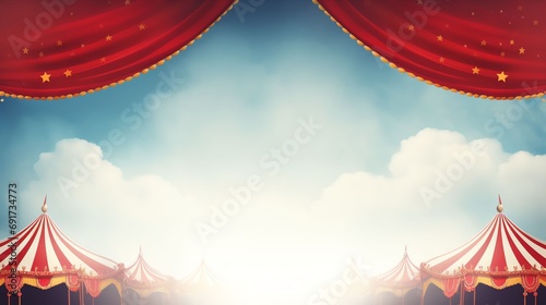 Circus frame background circus tent background with copy space
