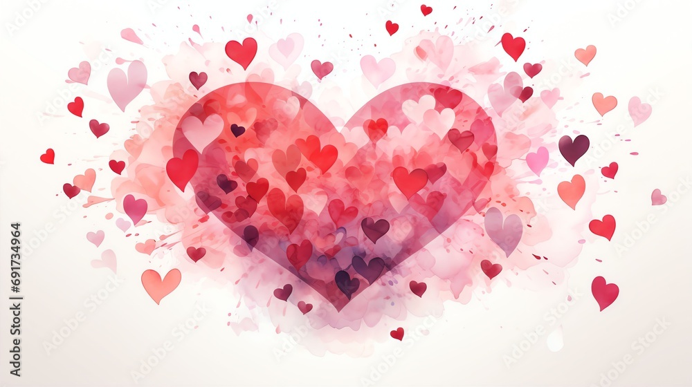 Festive Valentines Day Love Heart Design