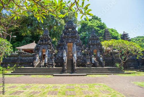 View of the main entrance to Goa Lawah temple in Goa Lawah, Klungkung, Bali, Indonesia. photo