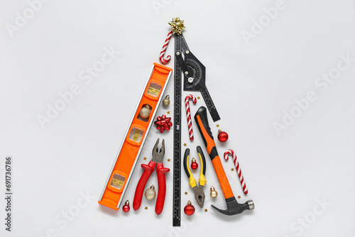 Christmas tree made of cons...