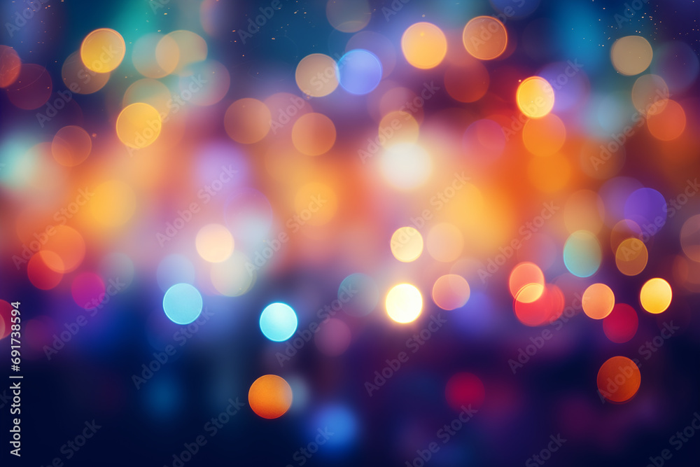 An abstract and colorful defocused blurred bokeh background with bright lights and festive decoration. Perfect for holiday and party-themed projects An abstract and colorful defocused blurred bokeh background with bright lights and festive decoration. Perfect for holiday and party-themed projects