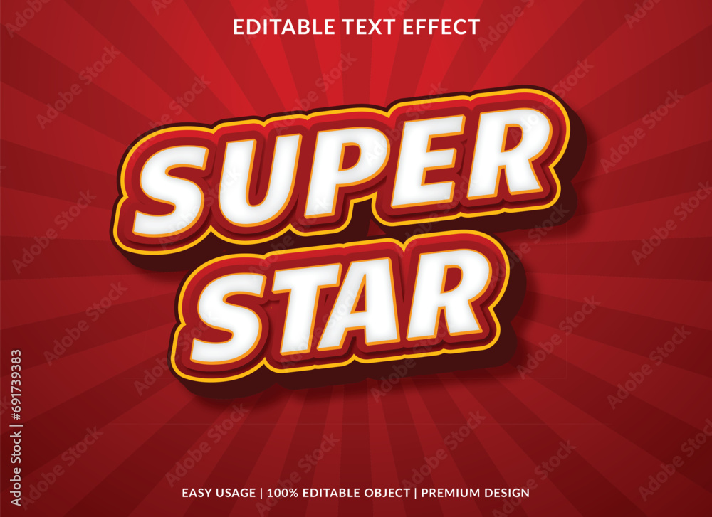 super star editable text effect template use for business brand and logo super star editable text effect template use for business brand and logo