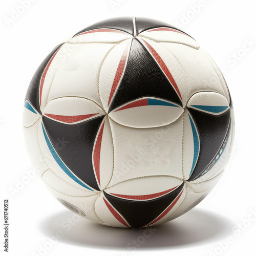 Multicolored Soccer Ball Isolated on White Background