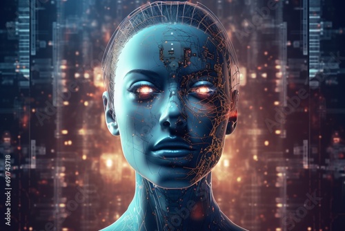 advanced artificial intelligence for the future rise in technological singularity using deep learning algorithms. Generative AI 