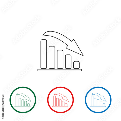 Declining Chart Icon