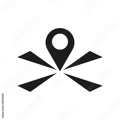 Marker position icon. Vector illustration. EPS 10.