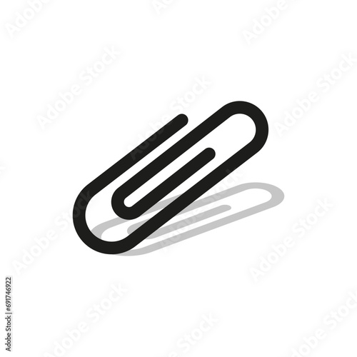 Paperclip vector icon. Vector illustration. EPS 10.