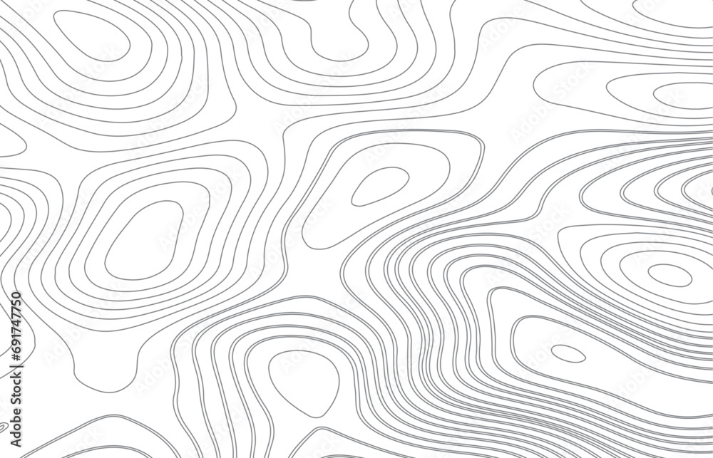 Gray topographic line contour map background, geographic grid map. Stylized height of a topographic contour in lines and contours. Gray topographic line contour map background, geographic grid map. Stylized height of a topographic contour in lines and contours.
