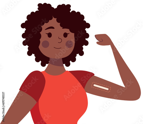 woman and contraceptive implant
