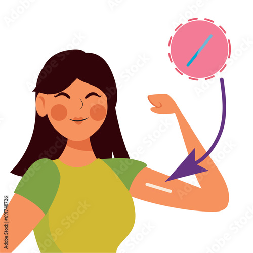 woman with contraceptive implant