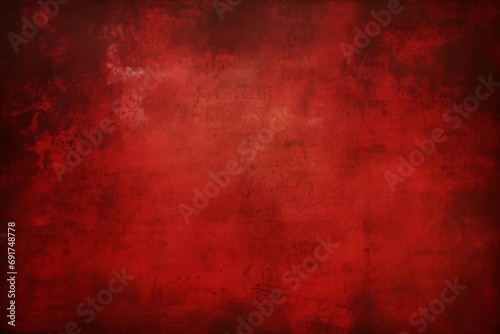 grungy red canvas background or texture  Generative AI 
