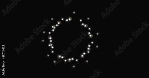 Animation lights. Animation in a circle. Circular animation. Animation of a frame with lights. Motion Design. Happy Holidays. Effects for holidays. Effect for social posts. Merry Christmas. 