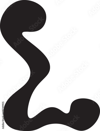 Melted Letter L Vector Icon Illustration