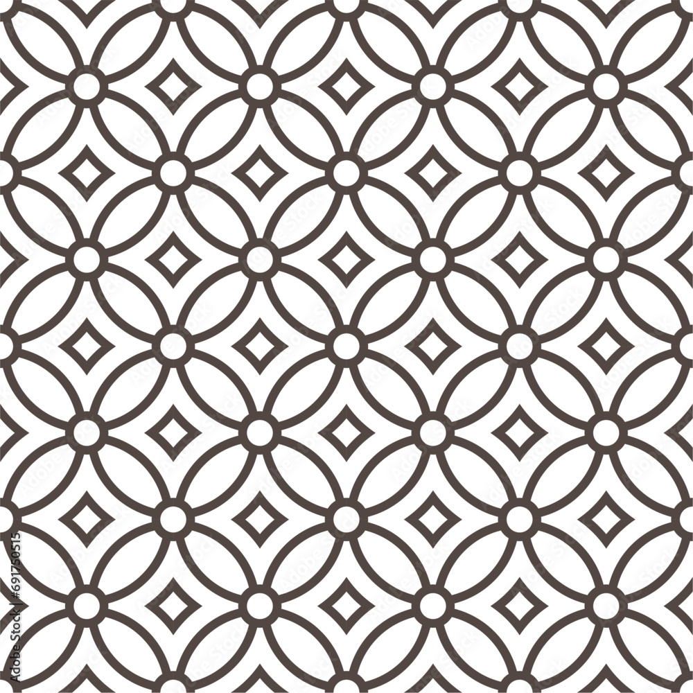 Seamless geometric pattern in Batik style Seamless geometric pattern in Batik style