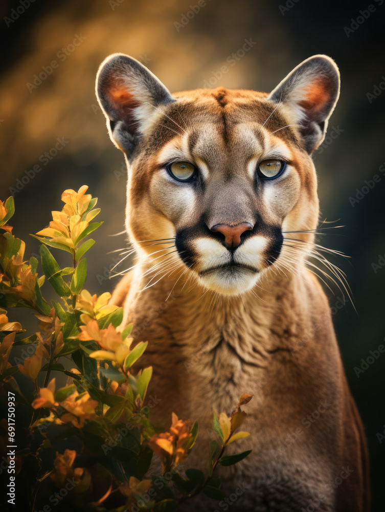 Obraz premium Animal puma cat generatieve ai fine wall art 