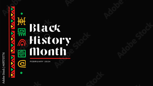Black history month background design with afro art texture using for poster or banner event