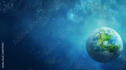 blue and green earth background