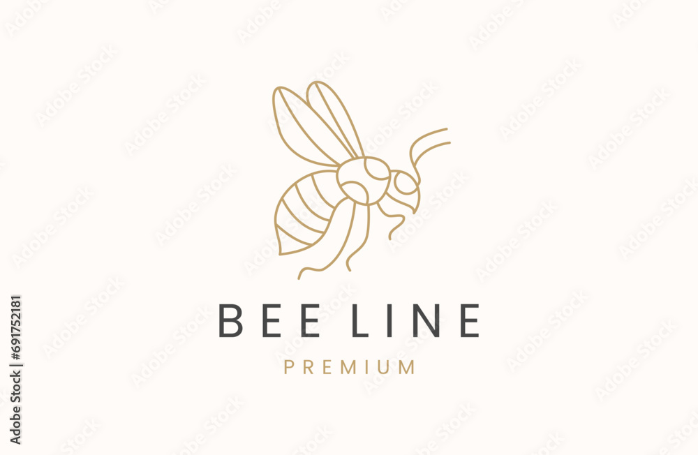 bee line logo and symbol vector templates