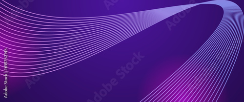 Purple violet vector glowing tech line modern abstract background. Minimalist modern technology line concept for banner, flyer, card, or brochure cover
