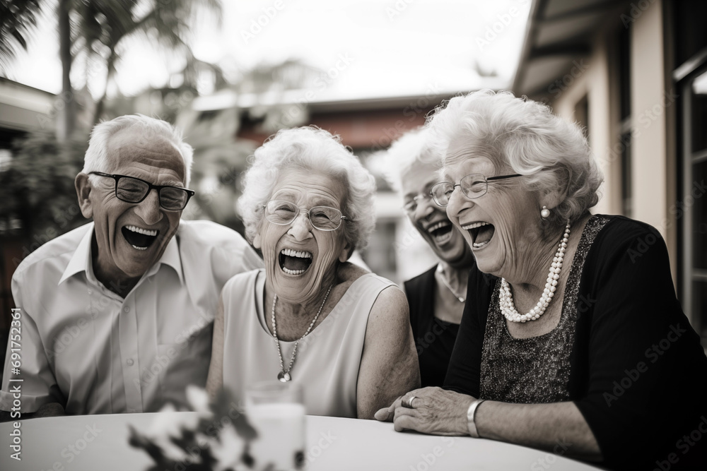 Moments of laughter and joy captured during a family reunion, with space for messages on nostalgia Moments of laughter and joy captured during a family reunion, with space for messages on nostalgia