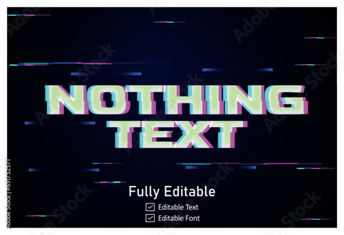 Futuristic Glitch text effect for video game text for editable cyberpunk  glitch text effect