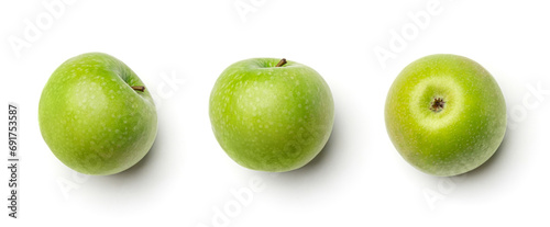 Apples collection isolated on white