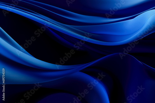 A blue abstract background, dark blue, blue wave texture.