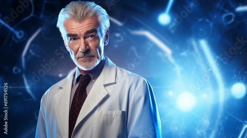 Senior Doctor's Confident Stance. Pandemic Healthcare Portrait