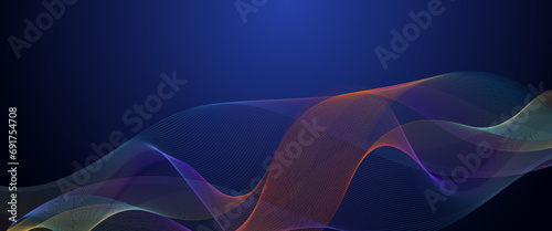 Colorful colourful vector tech modern futuristic with line in glowing background. Technology modern business wave line banner background