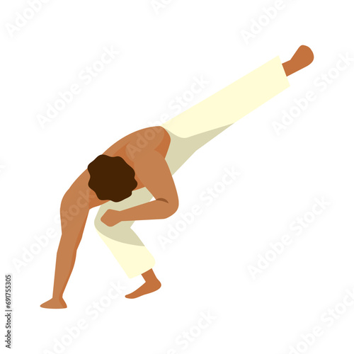 man doing capoeira illustration