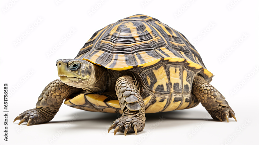 Fototapeta premium Turtle isolated on white background. Generative ai
