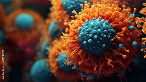 Close-up pictures of viruses that cause various diseases.