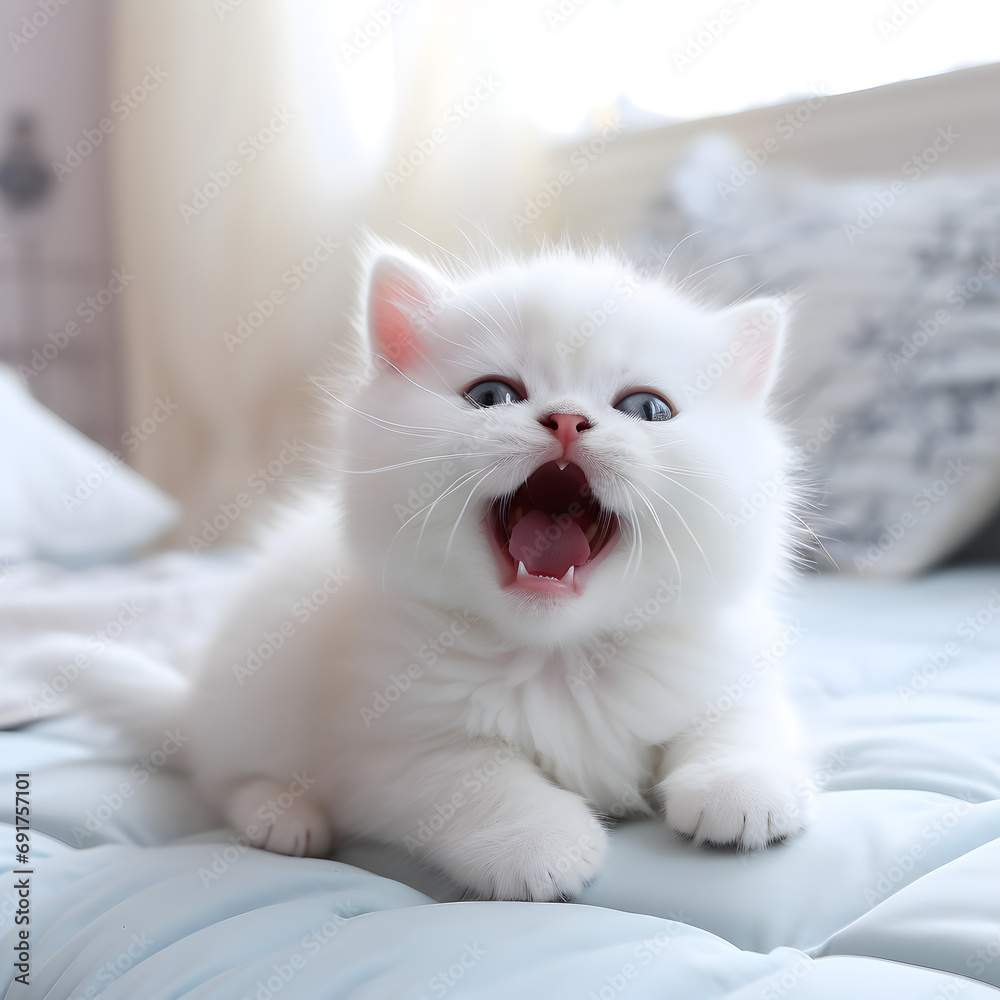 white persian cat  ,Ai generative