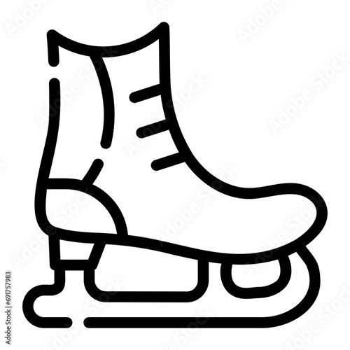 ice skating Line Icon © Barudak Lier