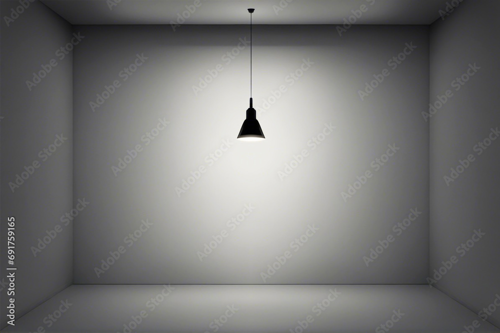 empty room with light bulb empty room with light bulb