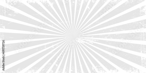 White abstract starburst background with retro dust concept