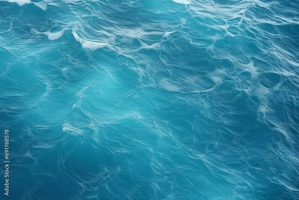 Close-up of ocean waves with foam, Generative AI