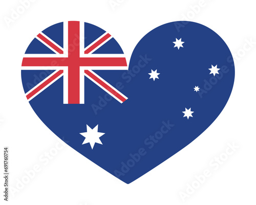 australia day heart flag